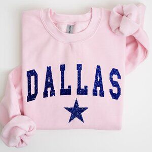 Dallas Football Shirt GLITTER- Game Day Shirt